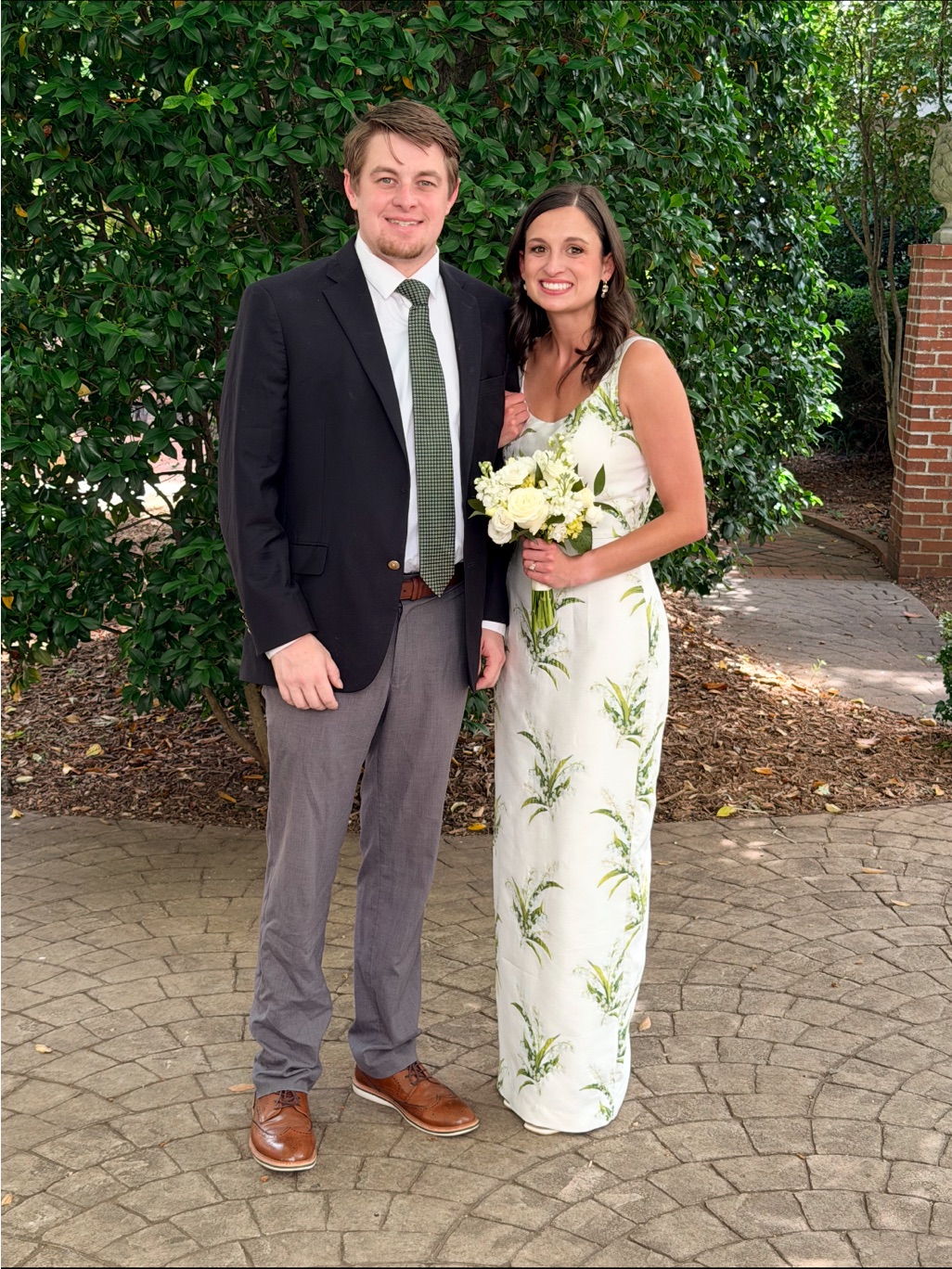 Emily Bodice With Straight Skirt In Lily Of The Valley Jacquard